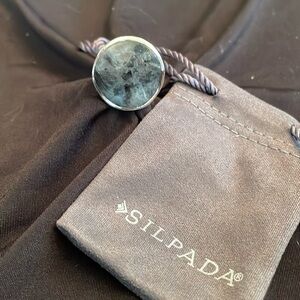 VINTAGE Silpada Sterling Silver Feldspar Ring. R1875. Sz 6